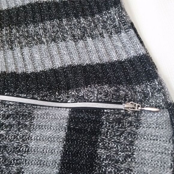 Libra Horizontal Striped Crew Neck Ribbed Knit Pullover Sweater Women's Medium - Picture 10 of 13